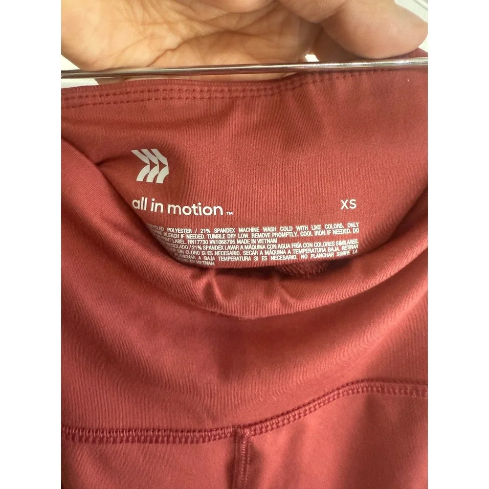 All In Motion Women Leggings Size XS 3 Pairs Of Workout Pants Red Blue Green